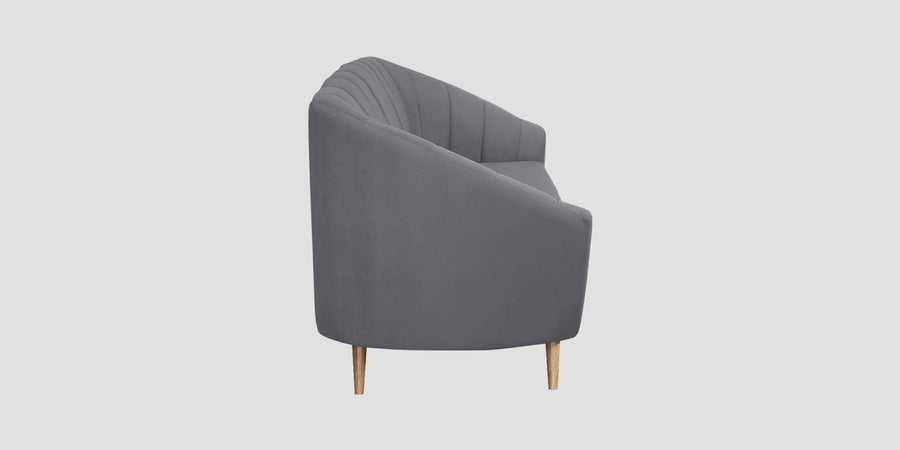 Kaylee Velvet 3 Seater Sofa In Pubble Grey Colour - Febonic Living