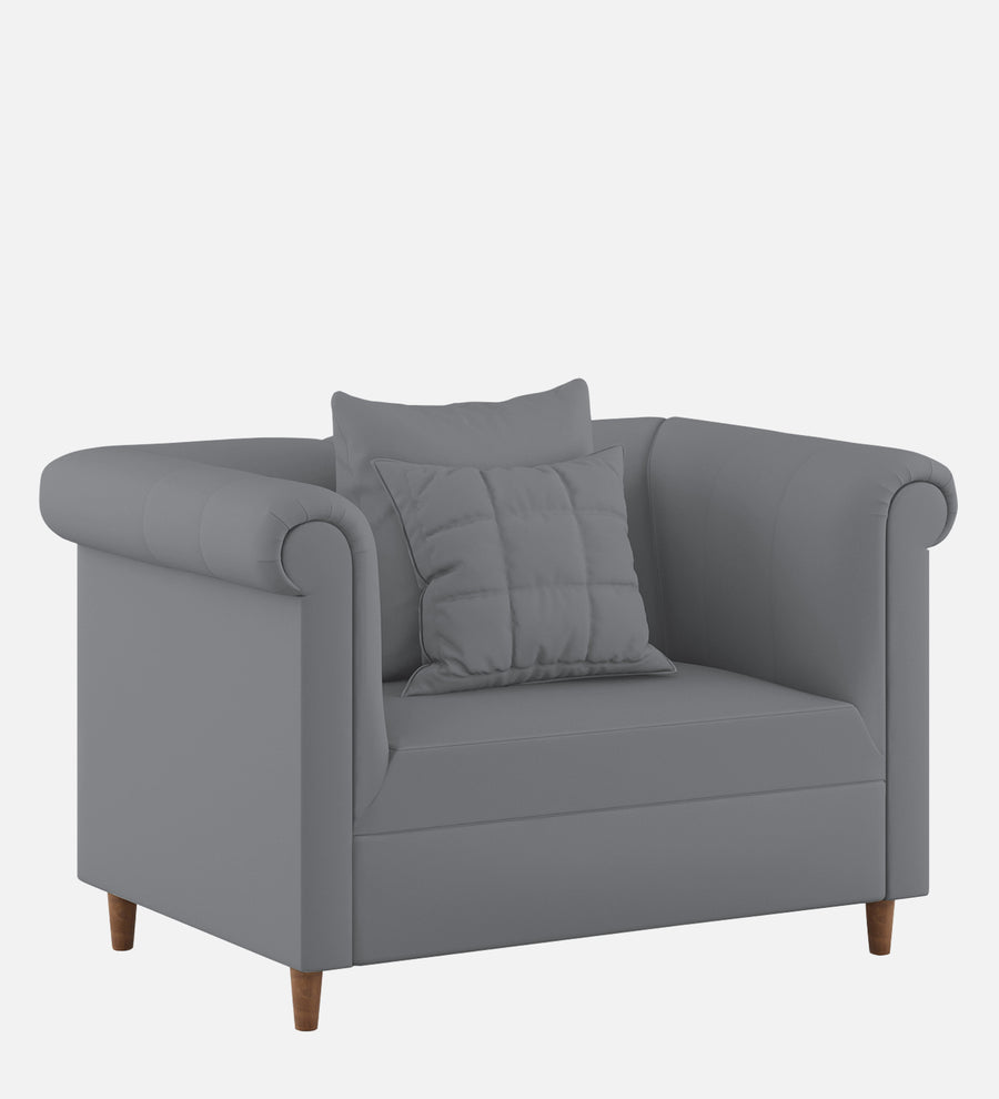 Rubi Velvet 1 Seater Sofa In Pubble Grey Colour - Febonic Living