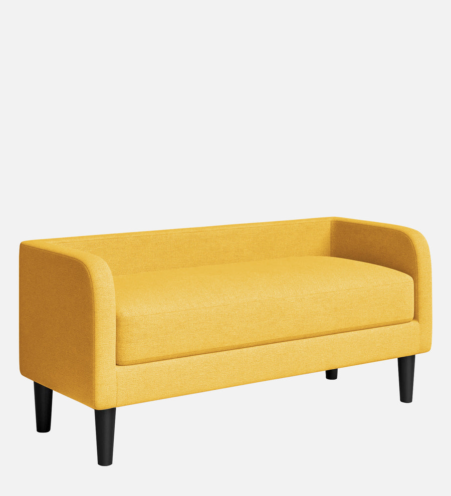 Maya Fabric Bench In Bold Yellow Colour - Febonic Living
