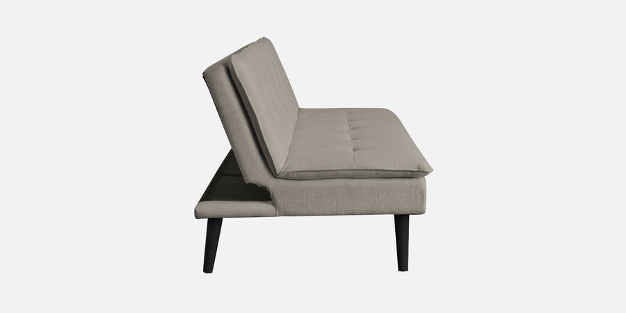 Toner Fabric 3 Seater Convertible Sofa Cum Bed In Ash Grey Colour - Febonic Living