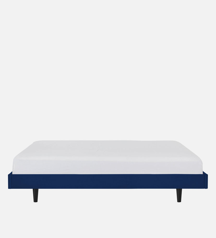 Basi Fabric Upholstered King Size Bed In Royal Blue Colour - Febonic Living