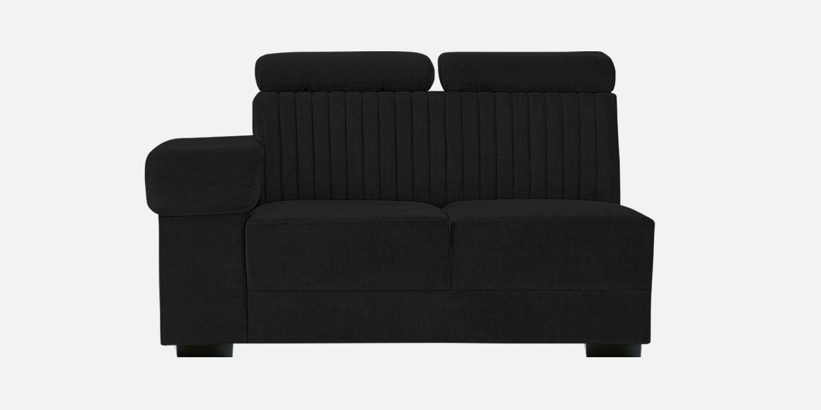 Draco Fabric 6 Seater Corner Sofa In Zed Black Colour - Febonic Living