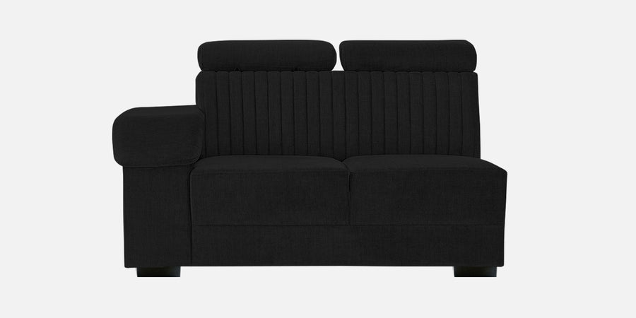Draco Fabric 6 Seater Corner Sofa In Zed Black Colour - Febonic Living