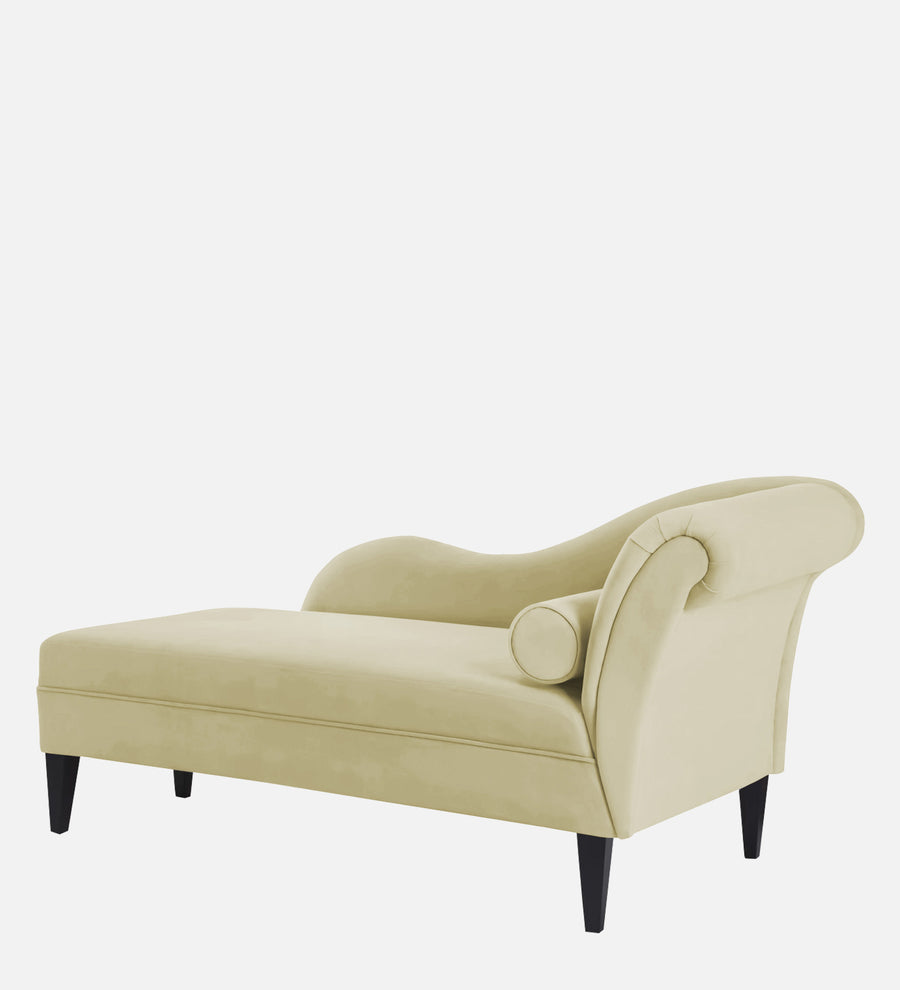 Rana Velvet Lhs Chaise Lounger In Warm White Colour - Febonic Living