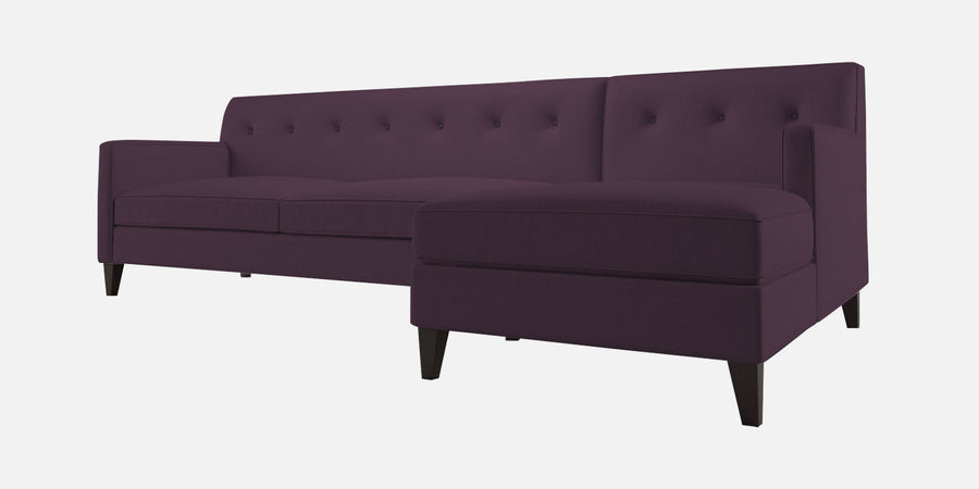 Miller Fabric Lhs Sectional Sofa 3 Lounger In Greek Purple Colour - Febonic Living