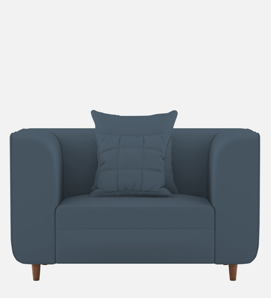 Sumo Velvet 1 Seater Sofa In Oxford Blue Colour - Febonic Living