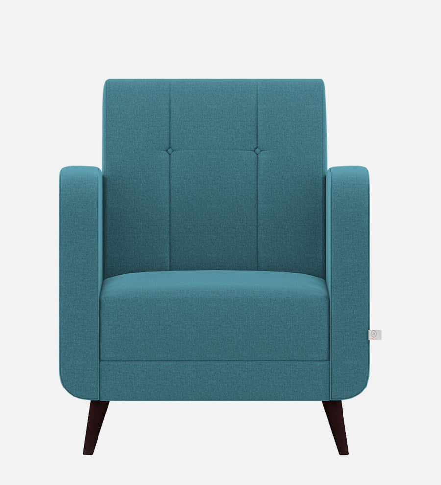 Wiki Velvet 1 Seater Sofa In Aqua Blue Colour - Febonic Living