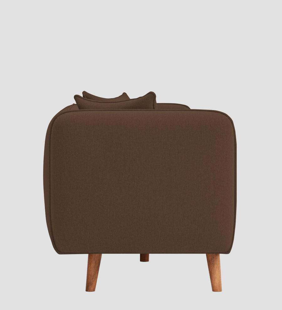 Reva Fabric 1 Seater Sofa In Ash Brown Colour - Febonic Living