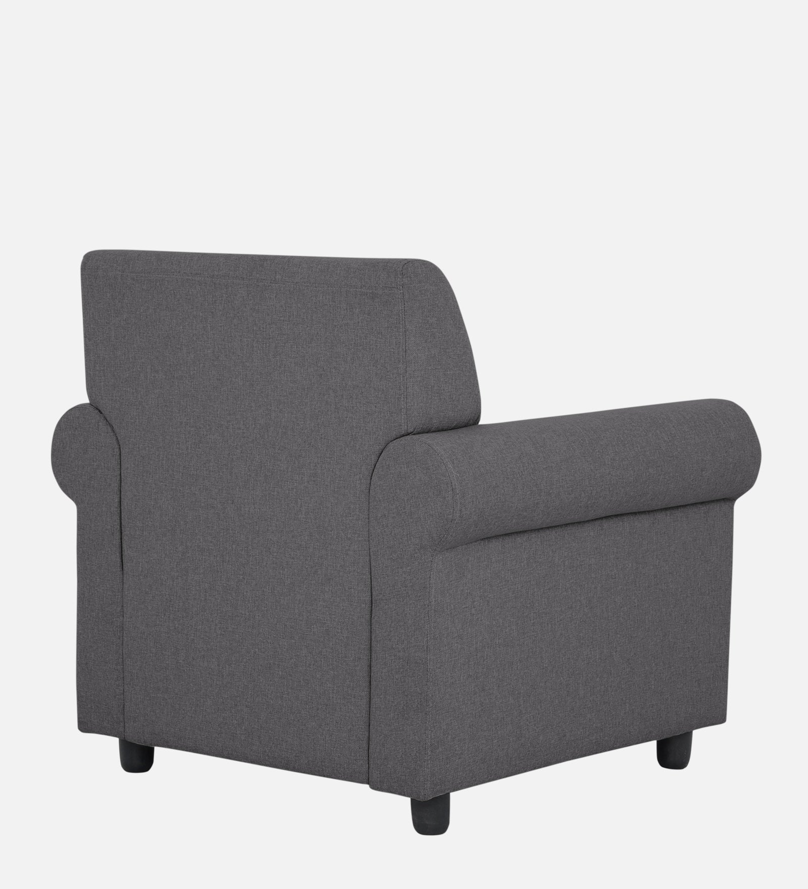 Ribby Fabric 1 Seater Sofa in Sudo Grey Colour