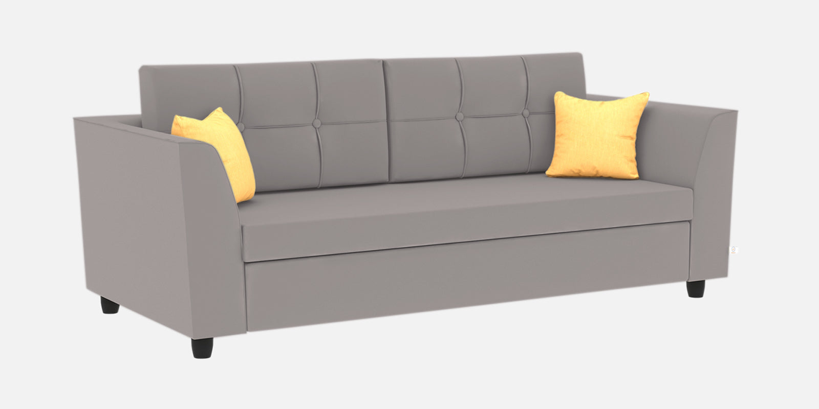 Nestin Velvet 3 Seater Sofa in Pearl Grey Colour