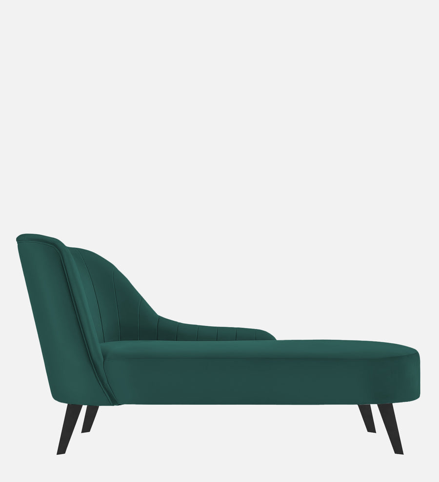 Flora Velvet Rhs Chaise Lounger In Pine Green Colour - Febonic Living
