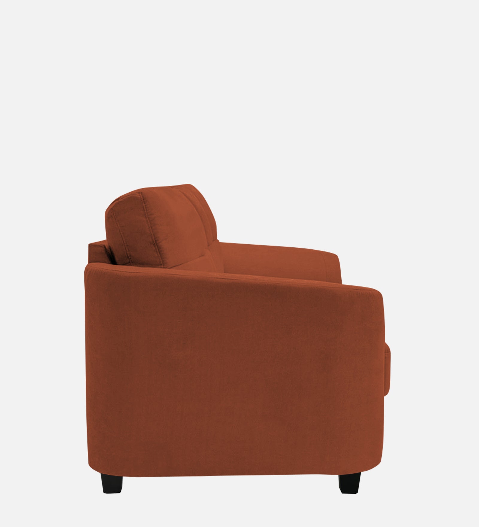 Mulan Fabric 1 Seater Sofa in Royal Orange Colour