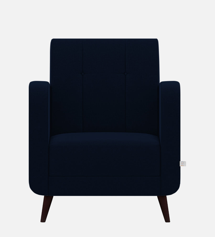 Wiki Velvet 1 Seater Sofa In Dark Blue Colour - Febonic Living