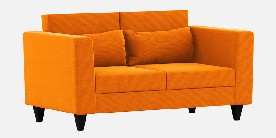 Nipul Fabric 2 Seater Sofa In Vivid Orange Colour - Febonic Living