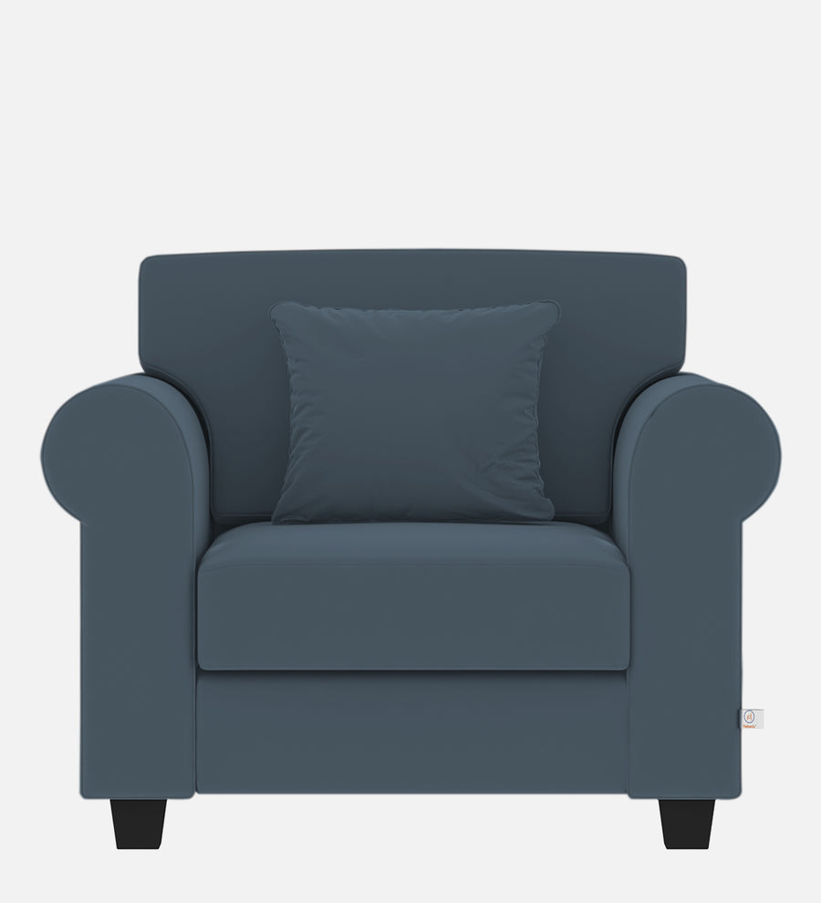 Numonk Velvet 1 Seater Sofa In Oxford Blue Colour - Febonic Living