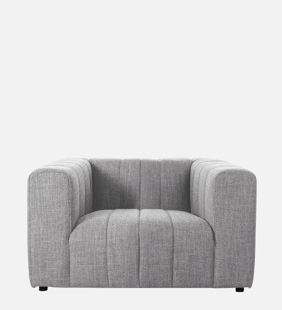 Lara Fabric 1 Seater Sofa In Lit Grey Colour - Febonic Living