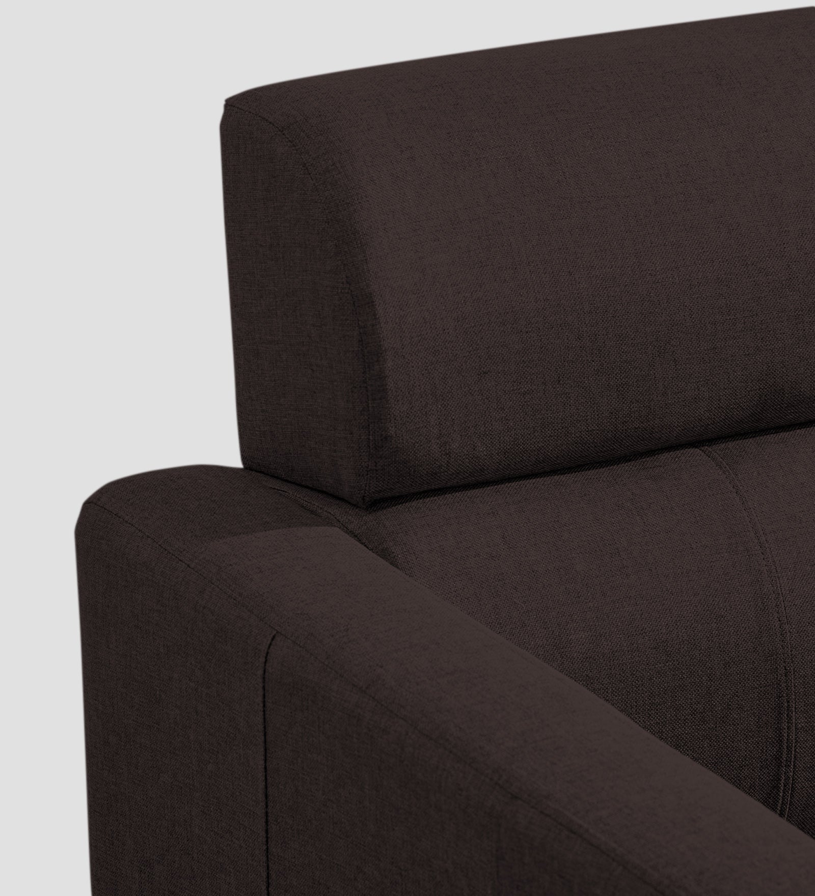 Devo Fabric 1 Seater Sofa In  Dark Brown Colour - Febonic Living
