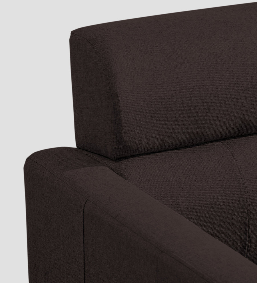 Devo Fabric 1 Seater Sofa In Dark Brown Colour - Febonic Living