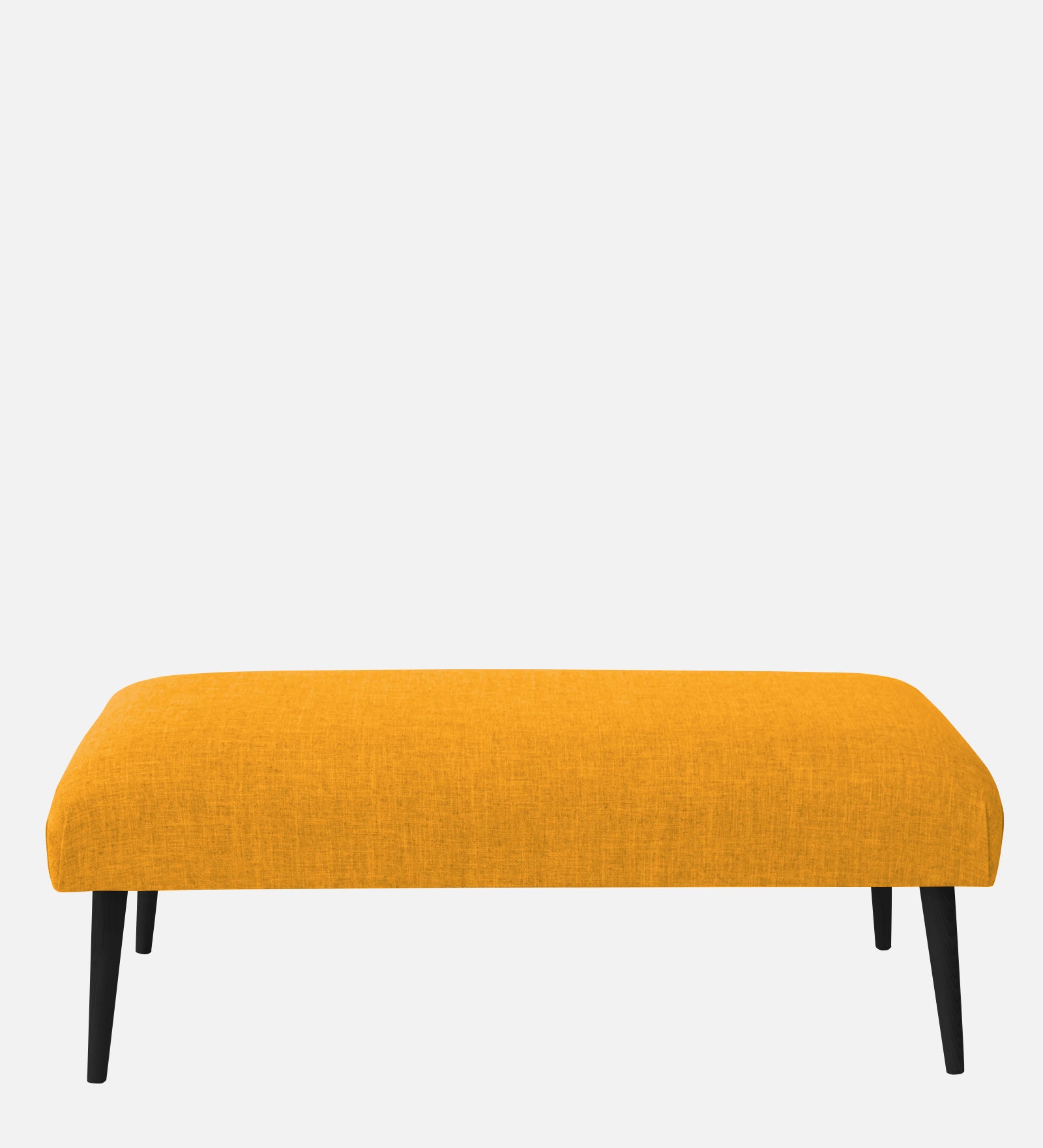 Adon Velvet Bench In Safforn Yellow Colour