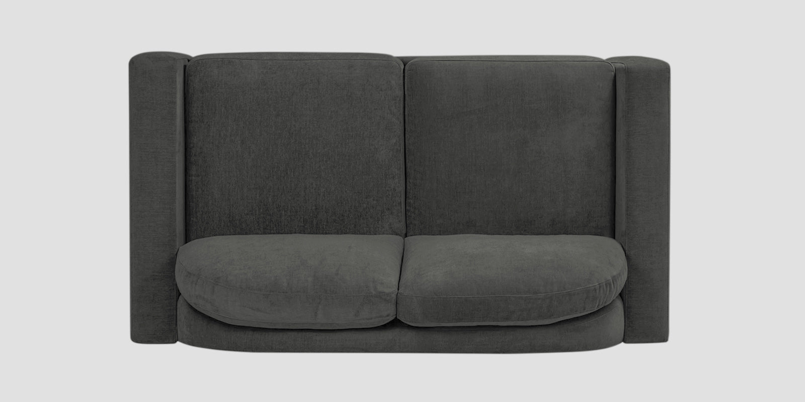 Dara Fabric 2 Seater Sofa In Charcoal Grey Colour