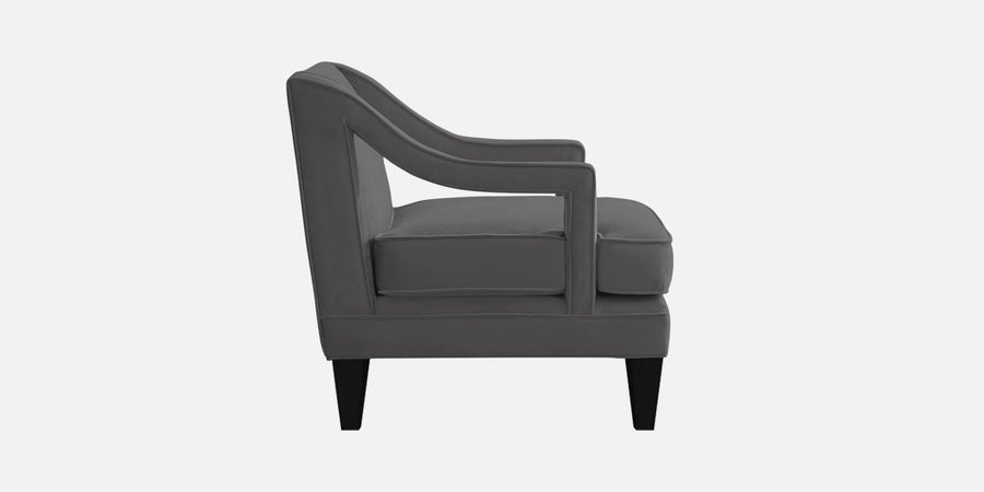 Daffy Velvet 3 Seater Sofa In Davy Grey Colour - Febonic Living