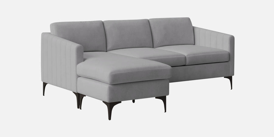 Haru Fabric Rhs Sectional Sofa 2 Lounger In Concrete Grey Colour - Febonic Living