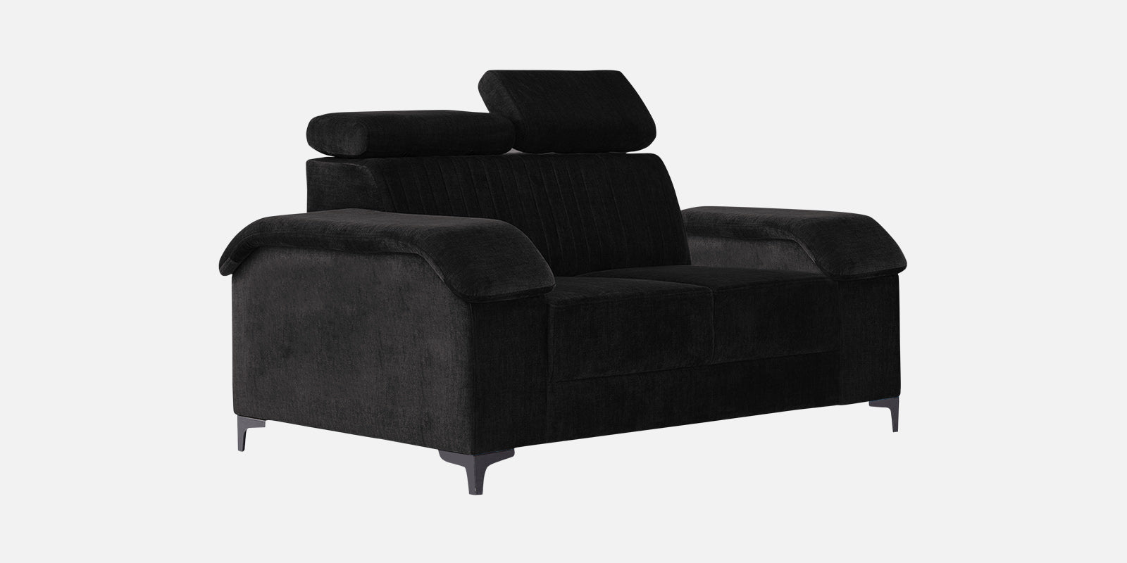 Draco Fabric 2 Seater Sofa in Heather Black Colour