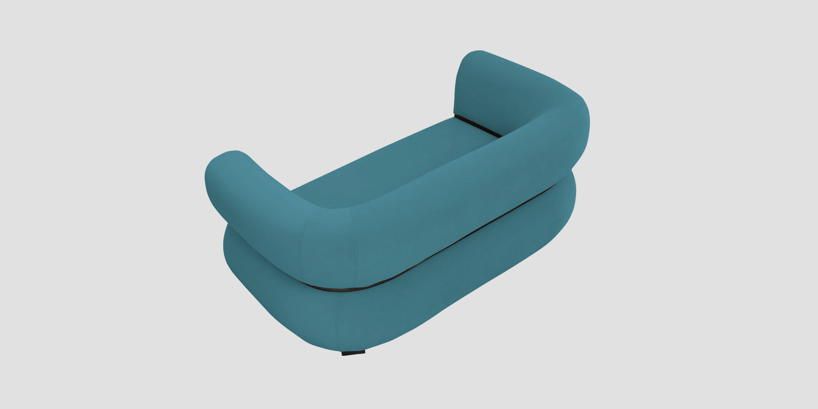 Kula Velvet 2 Seater Sofa In Aqua Blue Colour