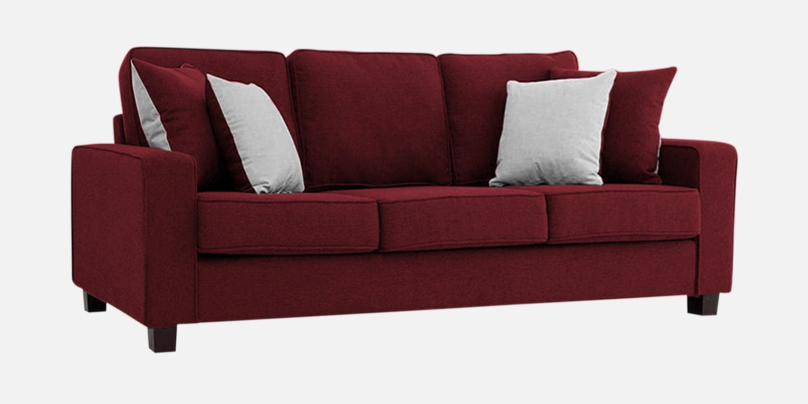 Ladybug Fabric 3 Seater Sofa In Blood Maroon Colour