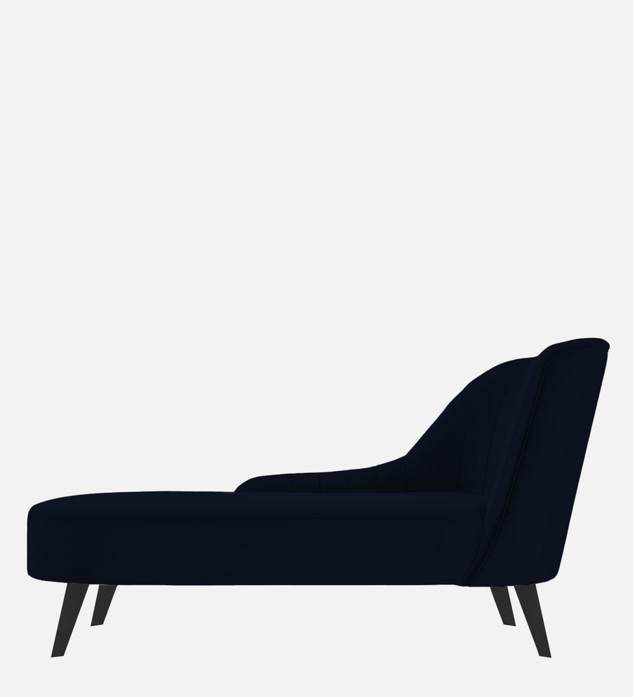 Flora Velvet Lhs Chaise Lounger In Dark Blue Colour - Febonic Living
