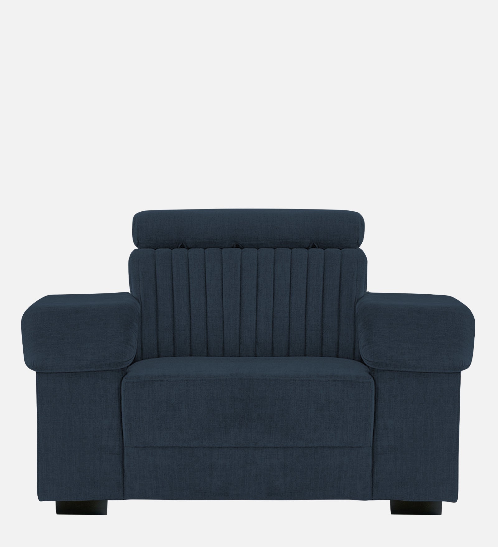 Draco Fabric 1 Seater Sofa In  Denim Blue Colour - Febonic Living
