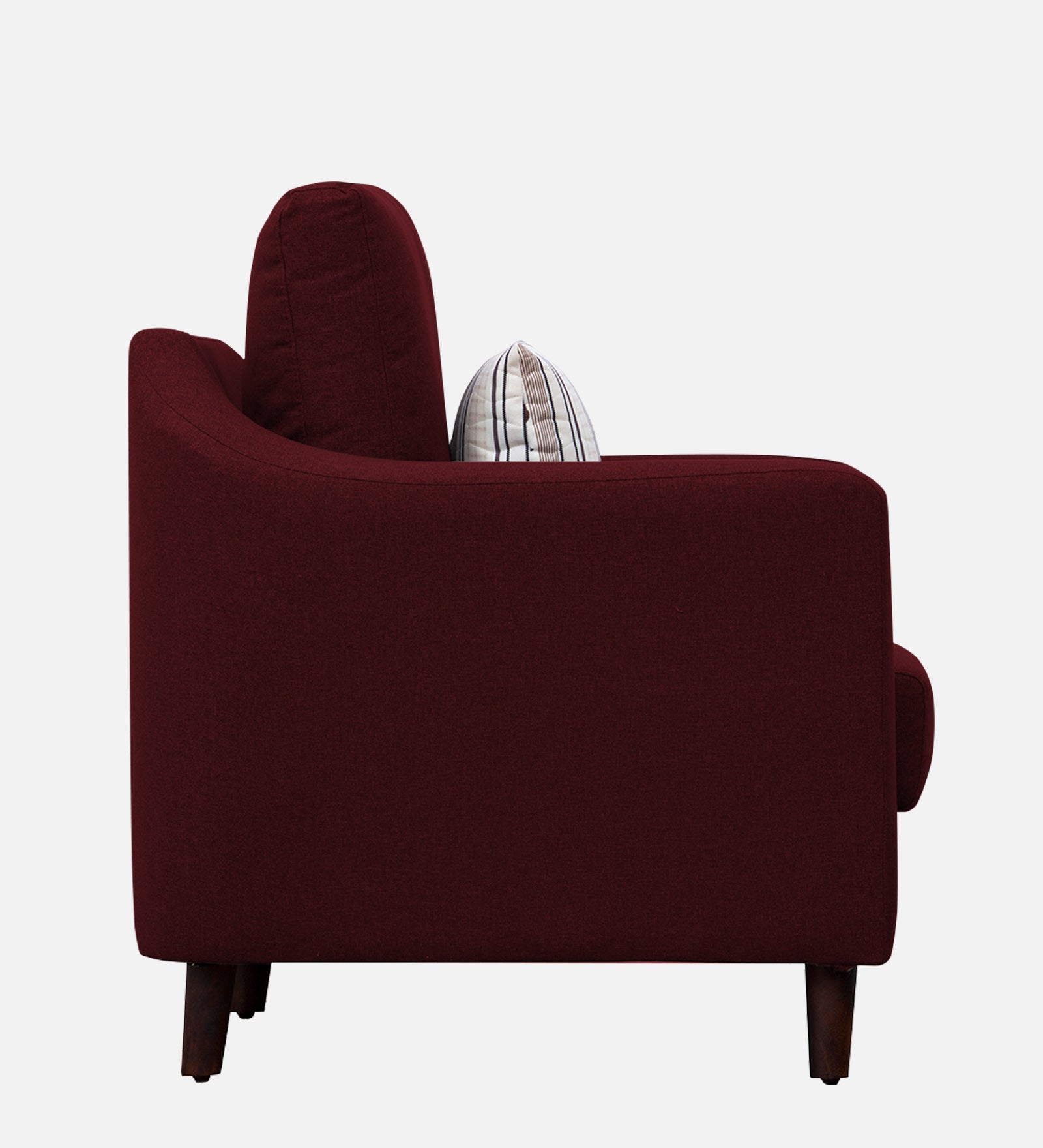 Kevin Fabric 1 Seater Sofa in Ruby Red Colour