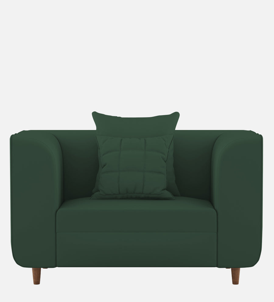 Sumo Velvet 1 Seater Sofa In Amazon Green Colour - Febonic Living