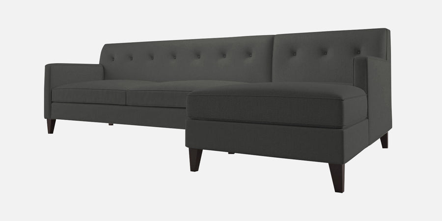 Miller Fabric Lhs Sectional Sofa 3 Lounger In Charcoal Grey Colour - Febonic Living