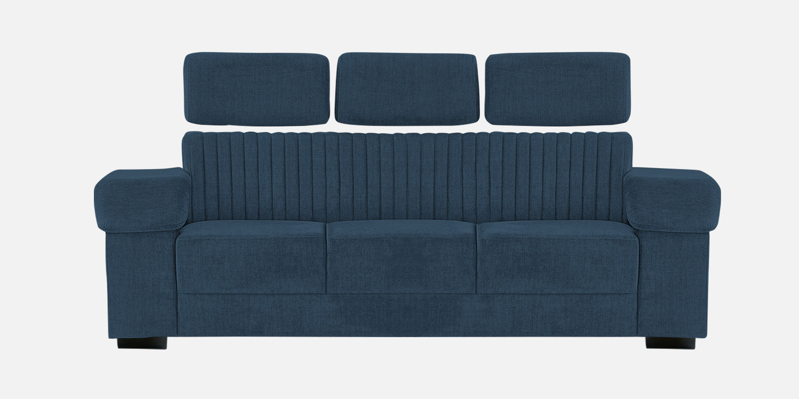 Draco Fabric 3 Seater Sofa In Light Blue Colour - Febonic Living