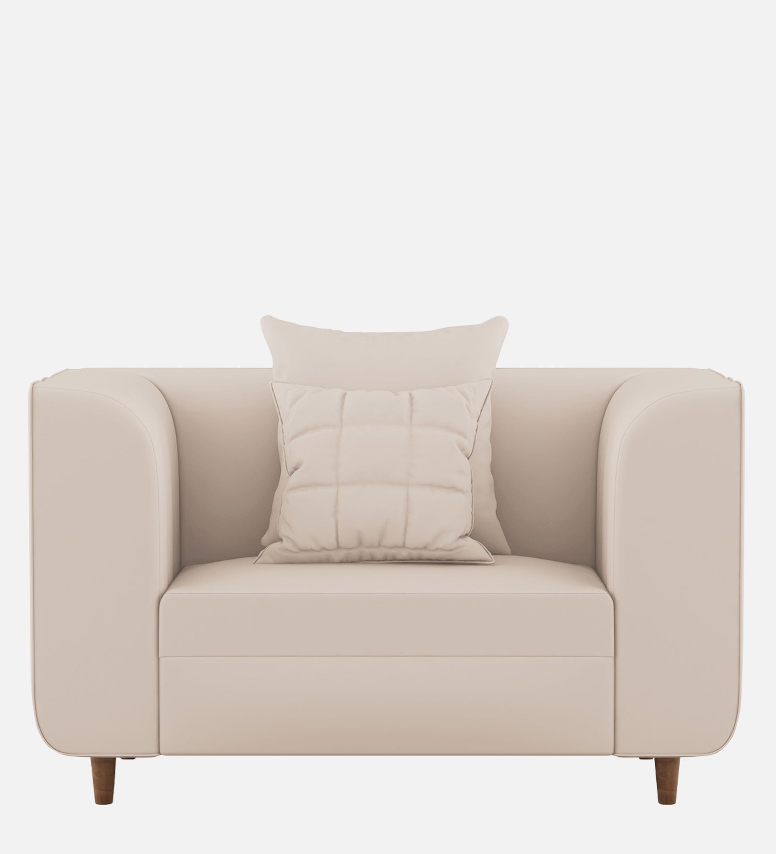 Sumo Velvet 1 Seater Sofa in Camel Beige Colour