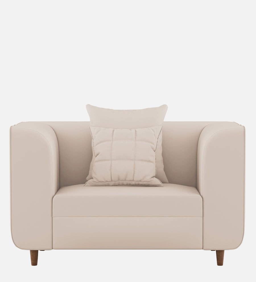 Sumo Velvet 1 Seater Sofa In Camel Beige Colour - Febonic Living