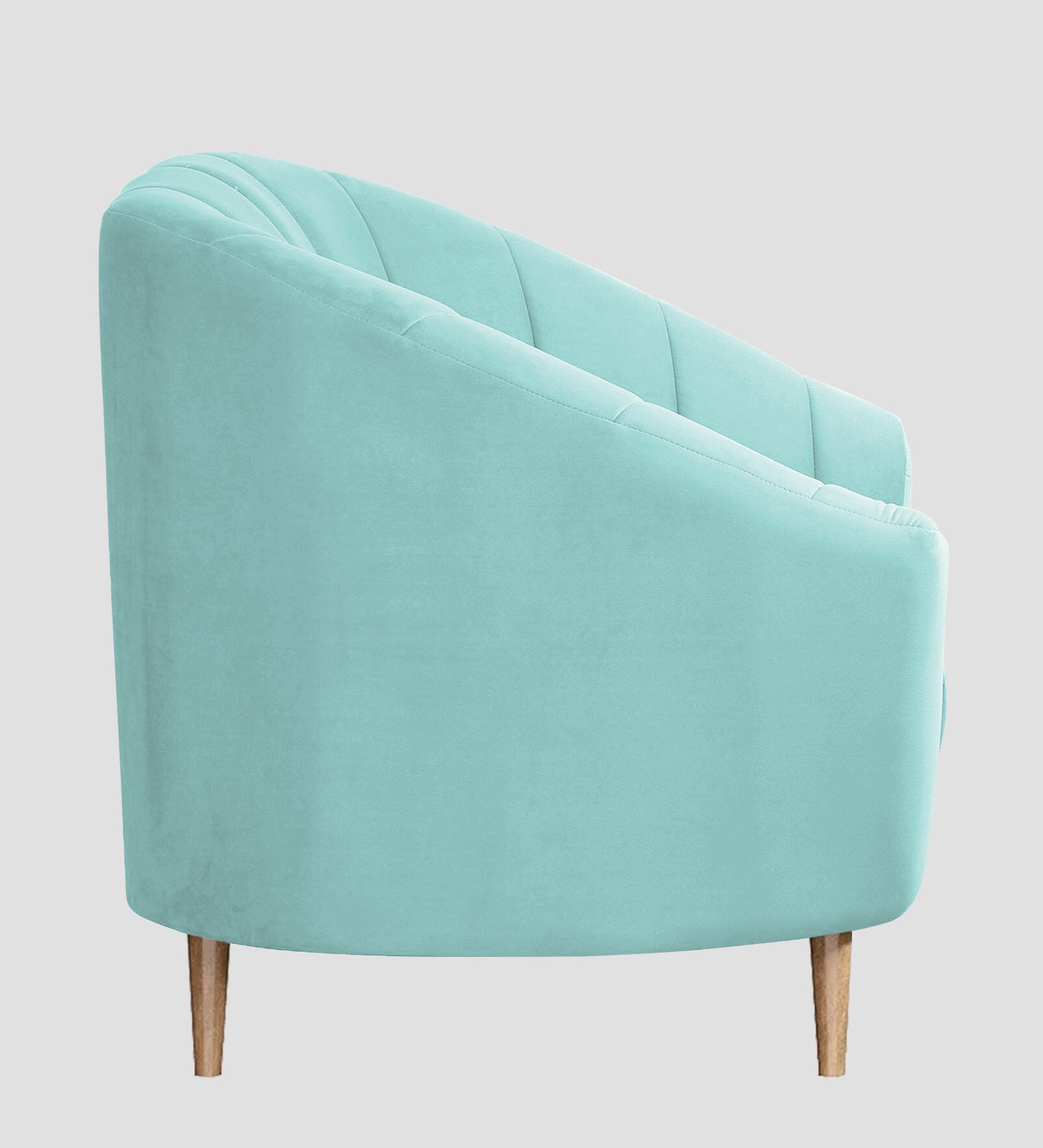 Nancy Velvet 1 Seater Sofa in Barmunda Aqua Colour