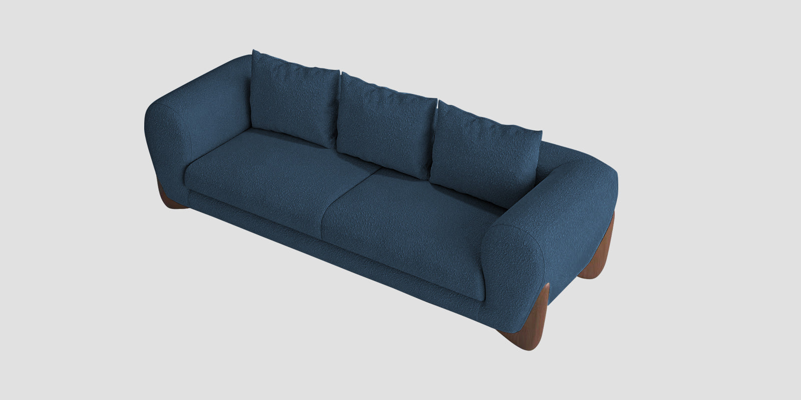 Boko Boucle 3 Seater Sofa In Classic Blue Colour - Febonic Living