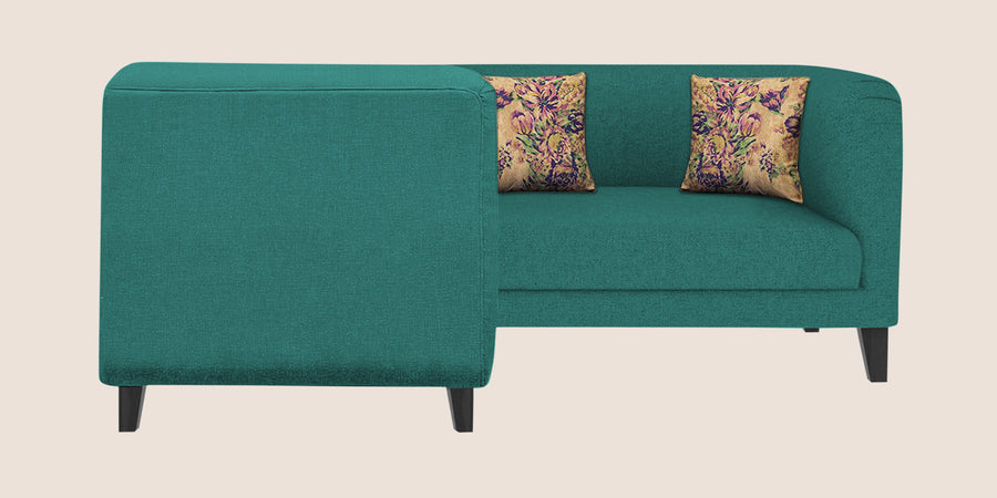Niki Fabric Corner Sofa In Sea Green Colour - Febonic Living