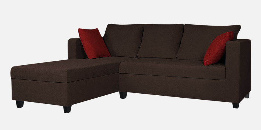 Nebula Fabric Rhs Sectional Sofa 2 Lounger In Coffee Brown Colour - Febonic Living