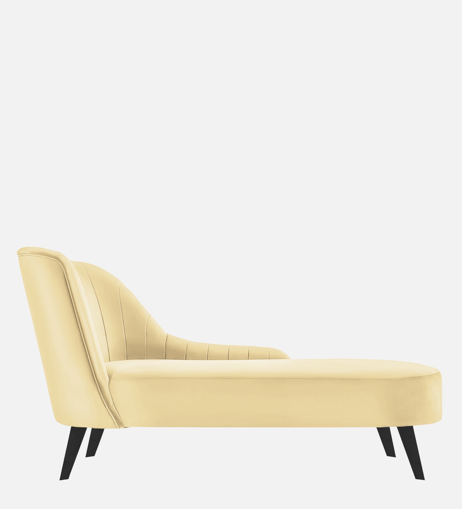 Flora Velvet RHS Chaise Lounger in Sandy Beige Colour