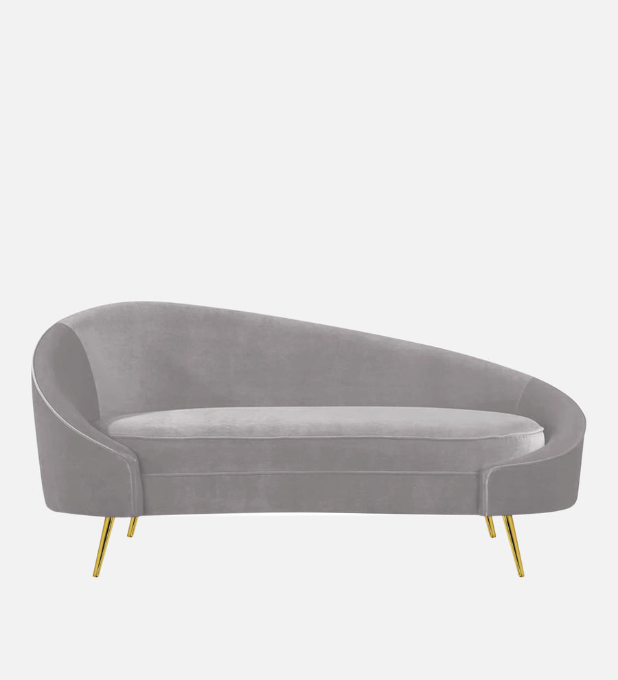 Cely Velvet Rhs Chaise Lounger In Concrete Grey Colour - Febonic Living