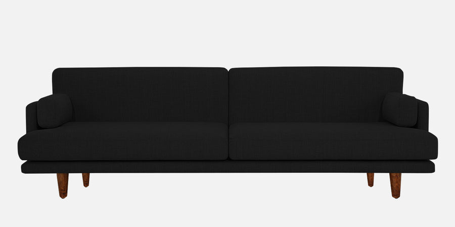 Ricky Fabric 3 Seater Sofa In Zed Black Colour - Febonic Living