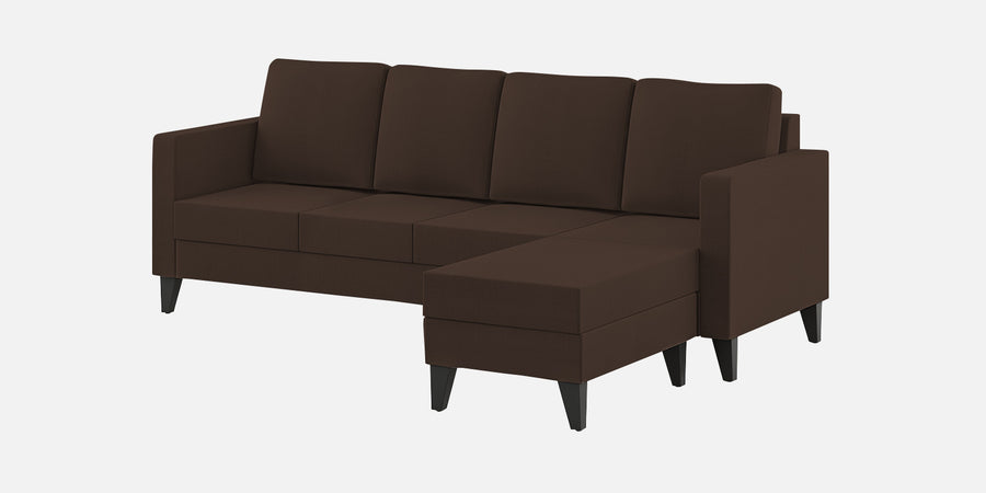 Nori Fabric Lhs Sectional Sofa 3 Lounger In Cidar Brown Colour - Febonic Living