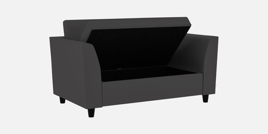 Bristo Velvet 2 Seater Sofa In Davy Grey Colour With Storage - Febonic Living