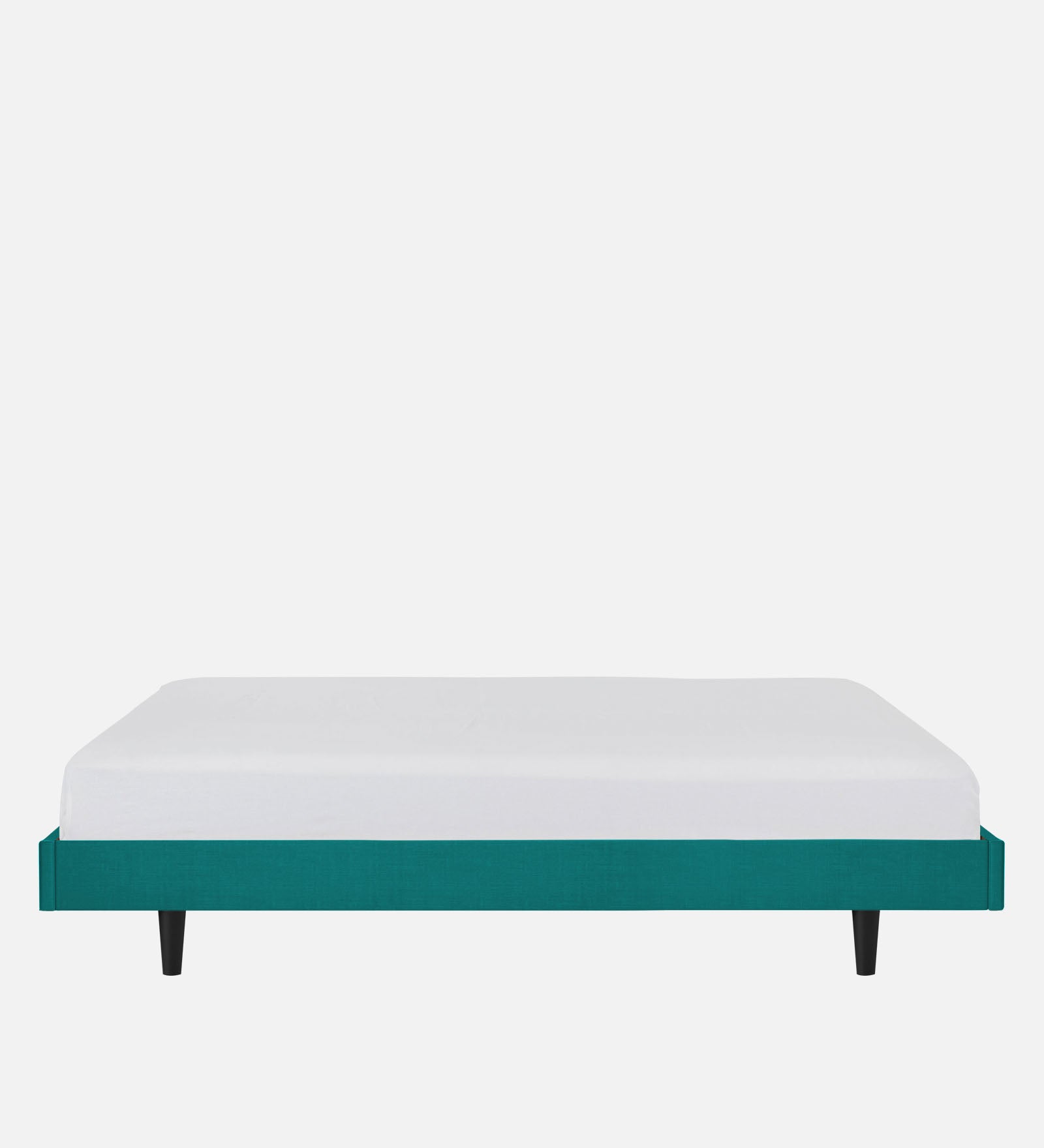 Basi Fabric Queen Size Bed In Sea Green Colour