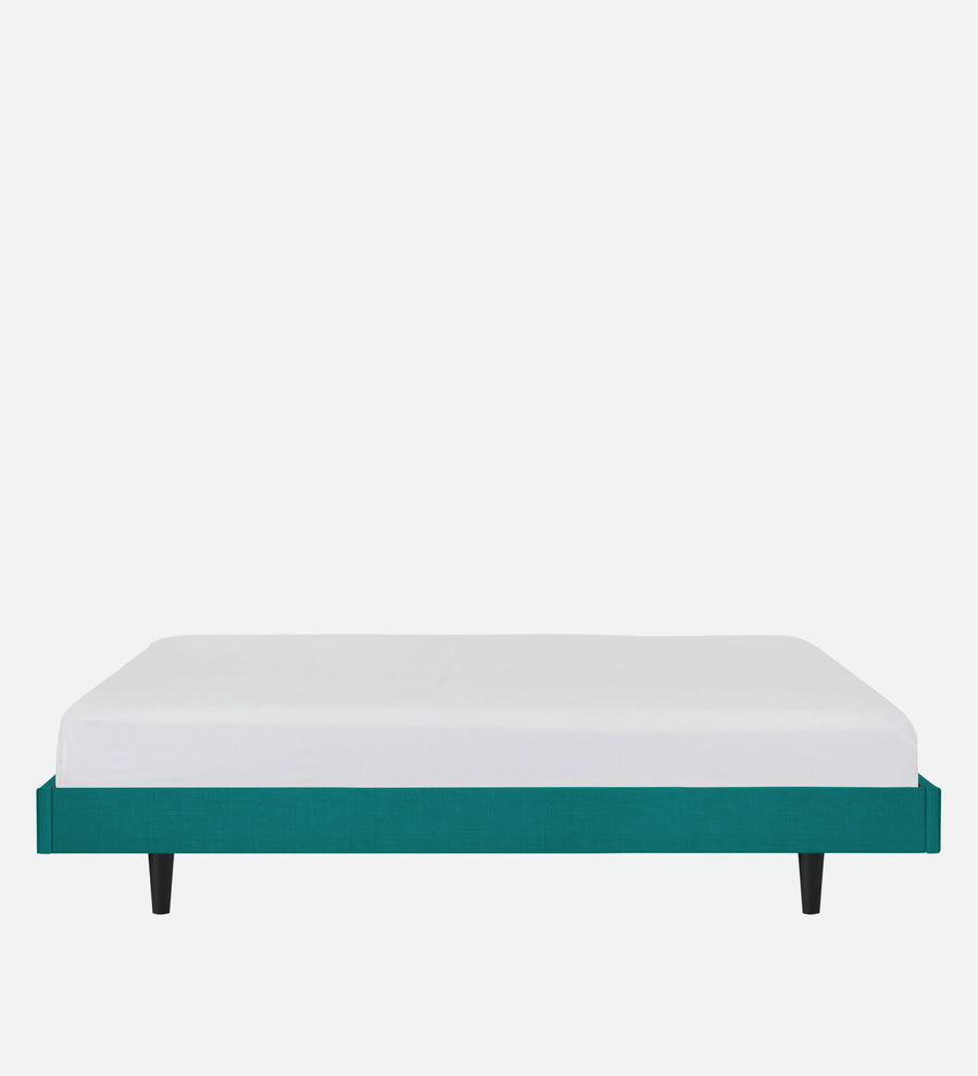 Basi Fabric Upholstered Queen Size Bed In Sea Green Colour - Febonic Living