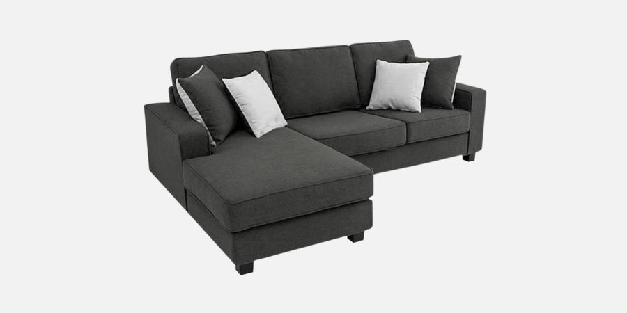 Ladybug Fabric Rhs Sectional Sofa 2 Lounger In Charcoal Grey Colour - Febonic Living