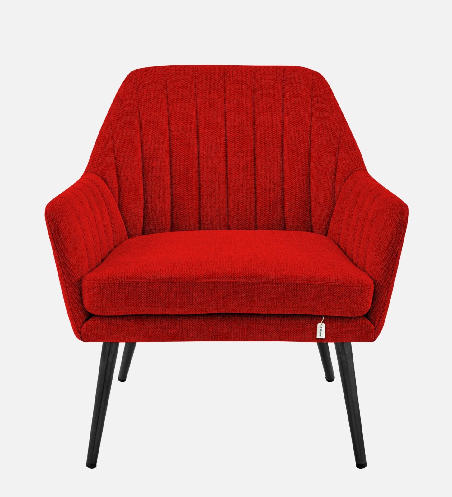 Bella Fabric Arm Chair In Ruby Red Colour